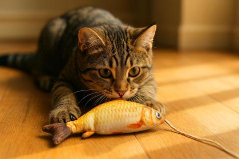 Кошки и собаки проявляют наибольший интерес к новой игрушке в первые 2-4 дня