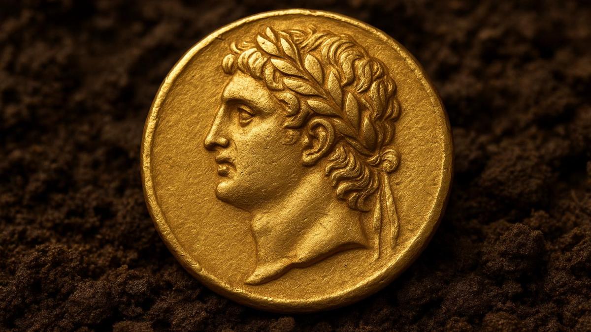 Древняя золотая монета