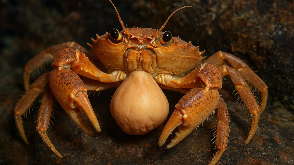 краб с паразитом саккулиной краб с паразитом саккулиной