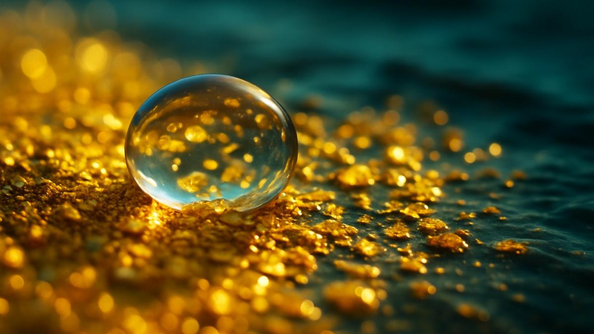 Капля воды на золоте