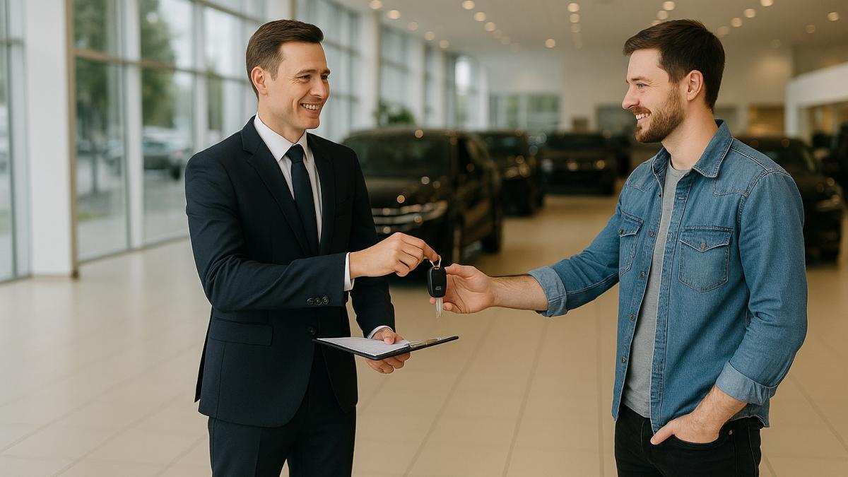 Передача ключей в автосалоне