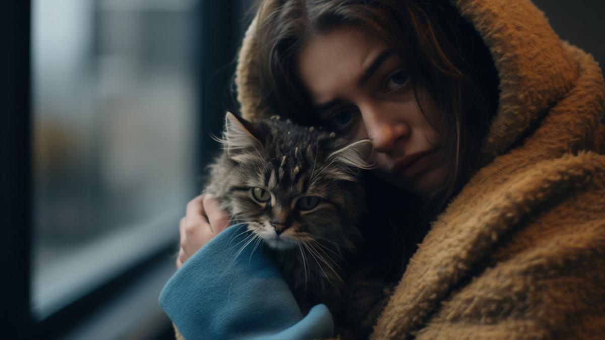 Девушка с кошкой Девушка с кошкой