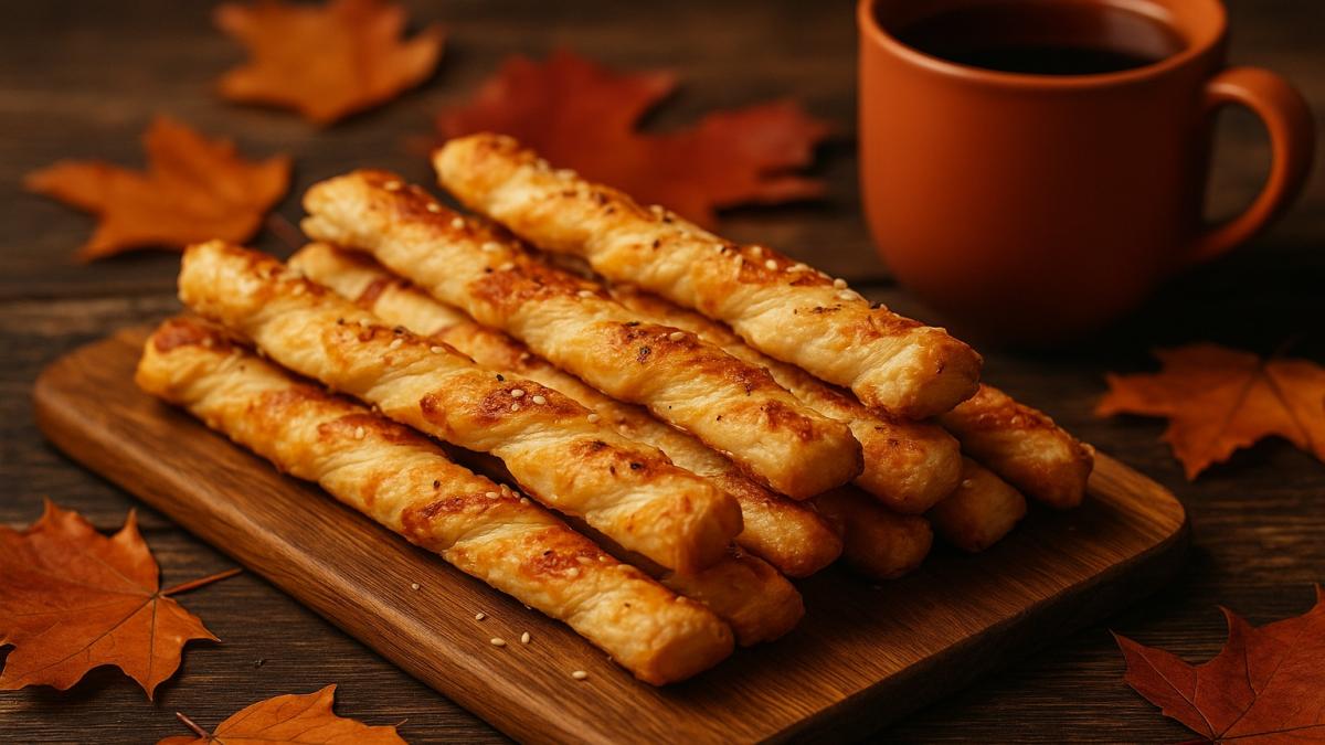 Сырные палочки из слоёного теста